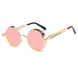 Metal Round Steampunk Sunglasses Men Women Fashion Glasses Brand Designer Retro Frame Vintage Sunglasses High Quality UV400