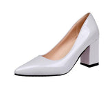 2019 Women's High Heels Sexy Bride Party mid Heel Pointed toe Shallow mouth High Heel Shoes Women shoes big size 35-43